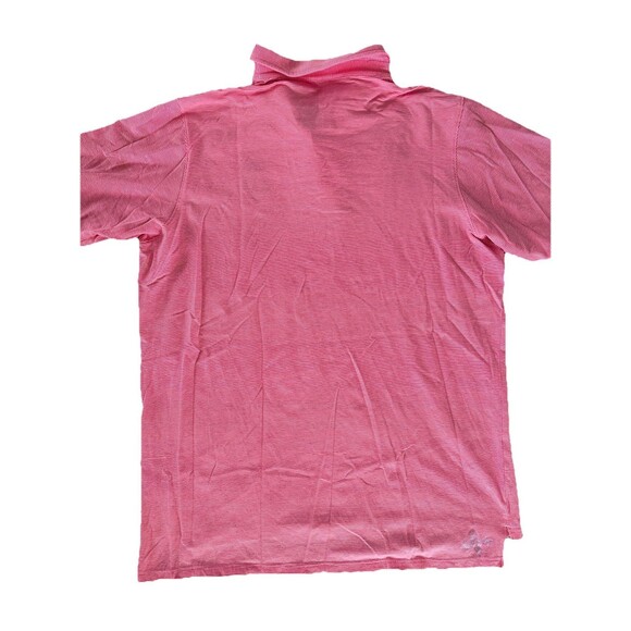 B. Draddy Sport Jimmy Stripe Polo Shirt Men’s Medium Pink/White Golf Performance - Picture 4 of 6